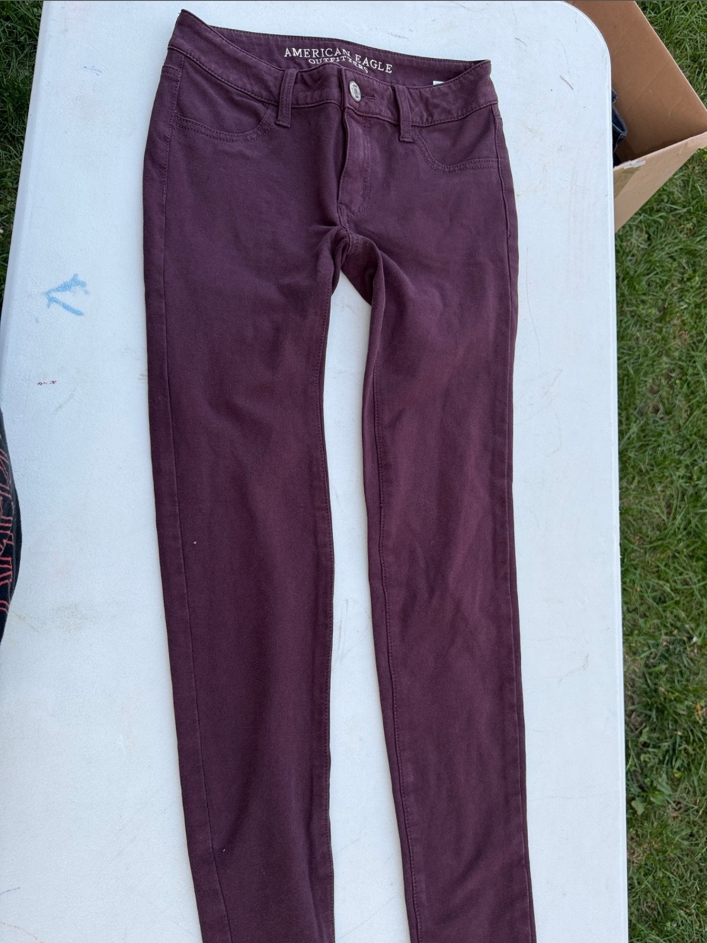 American Eagle Outfitters Women's Maroon Skinny Jeans
